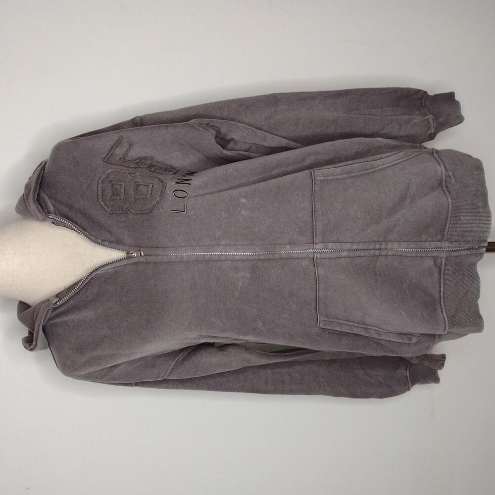 NWT Ultra Flirt Women's Gray/Trend Fleece London Hoodie Size M